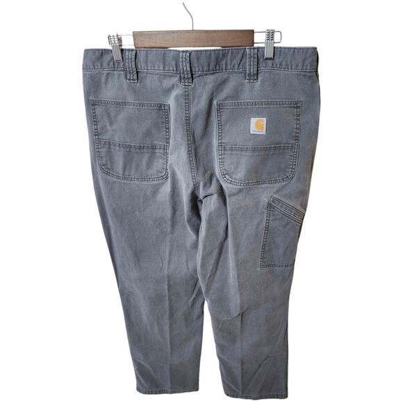 Carhartt Pants Gray Mens 38 x 32 Rugged Flex Relaxed Fit Work Straight Leg Jeans - Picture 7 of 10